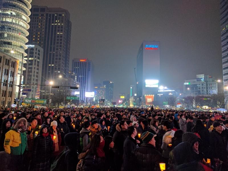 Protests  in Seoul in 2016